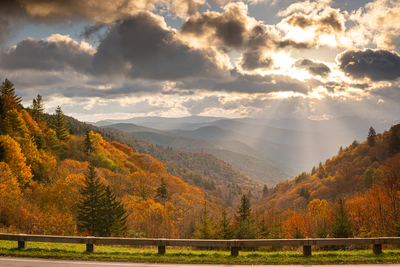 view of Newfound Gap in the fall